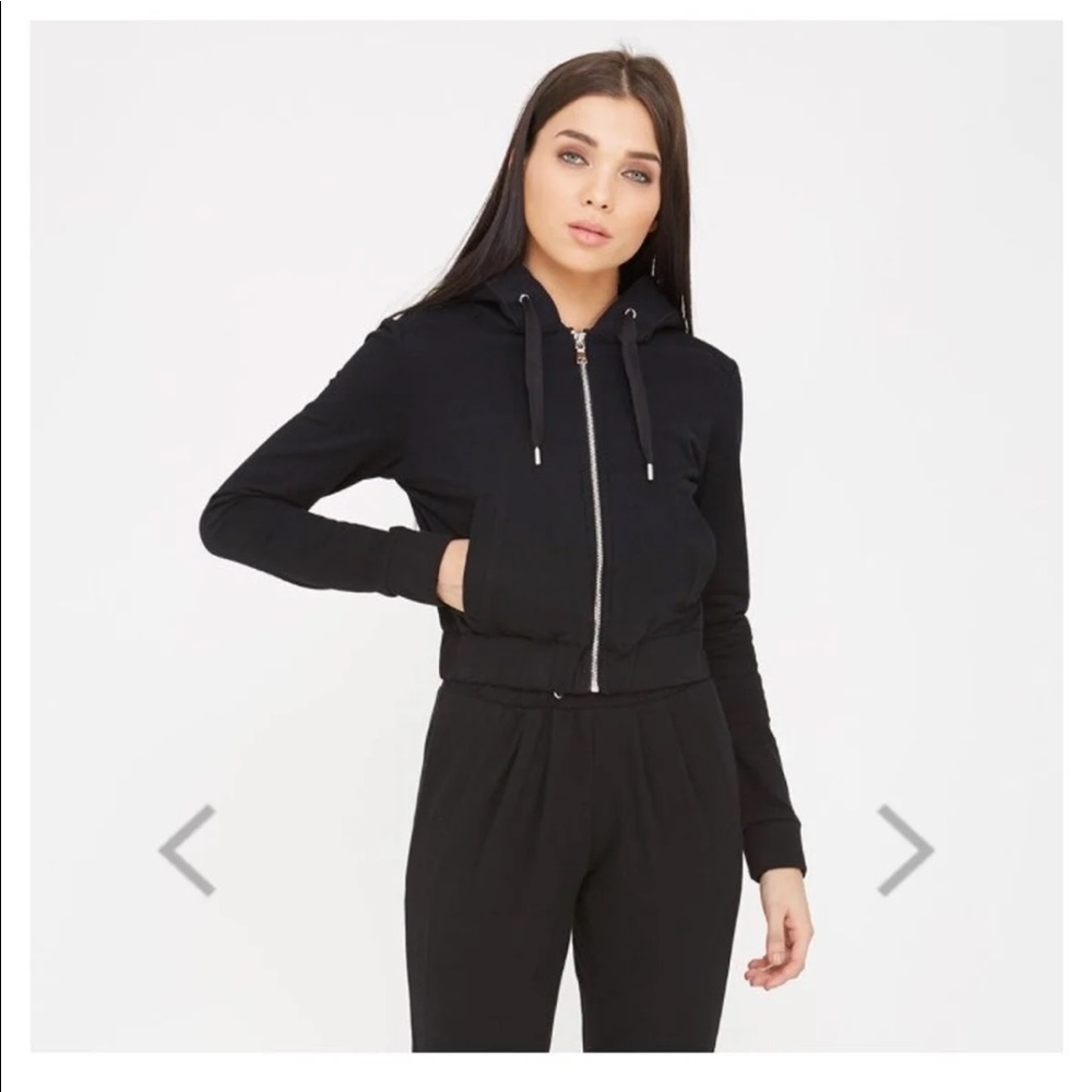 MDV BANDED TRACKSUIT JACKET - BLACK